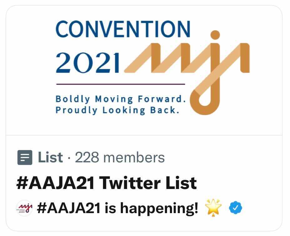 Our #AAJA21 Twitter List!